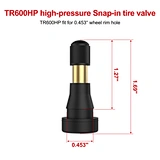 TR600HP High Pressure Brass Stem EPDM Rubber Snap-in Tire Valves